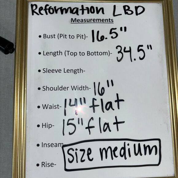 Reformation Rumi Black Dress Size Medium - New Without Tags Kendall Jenner Dress - Picture 15 of 15